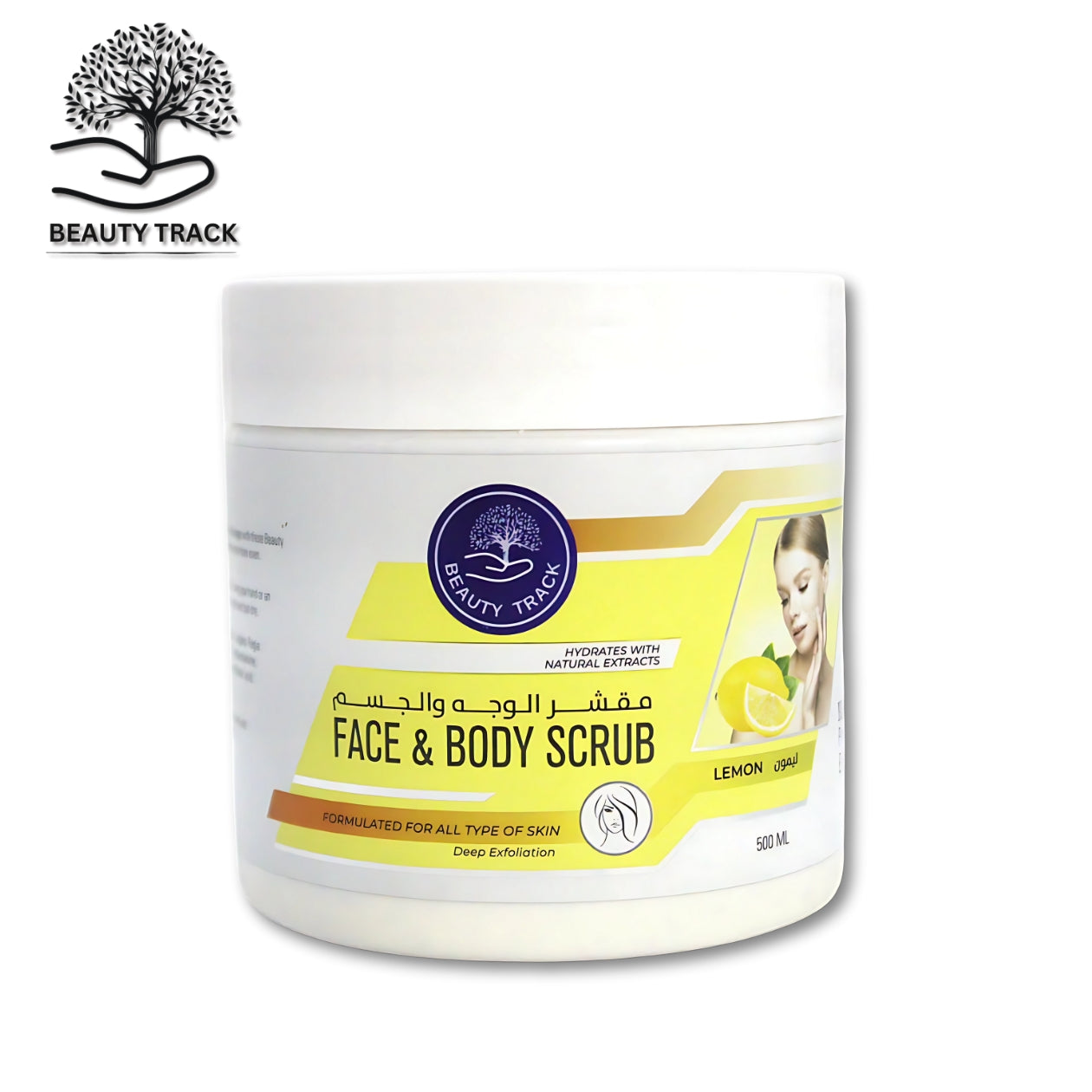 Beauty Track Lemon Face & Body Scrub – Deep Exfoliation & Hydration